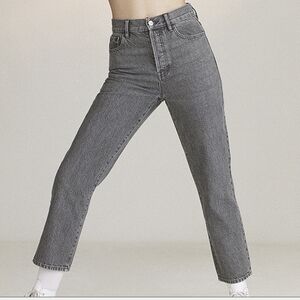Pacsun Eco Gray High Waisted Straight Leg Jeans